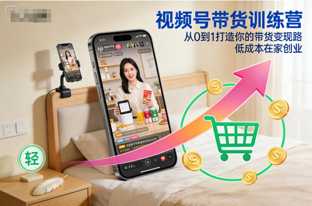 视频号带货训练营,从0到1打造你的带货变现路,低成本在家创业-知乎者也
