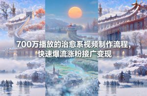 700万播放的治愈系视频制作流程,快速爆流涨粉接广变现-知乎者也