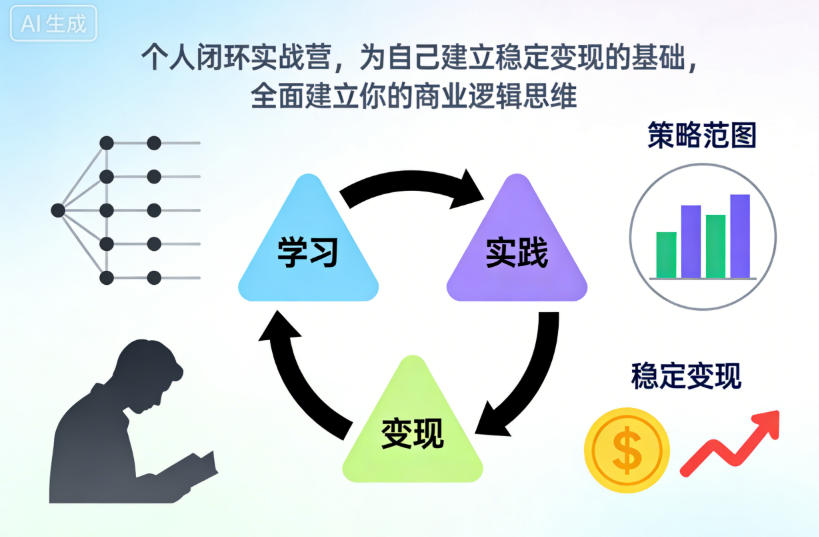 个人闭环实战营，为自己建立稳定变现的基础，全面建立你的商业逻辑思维-知乎者也