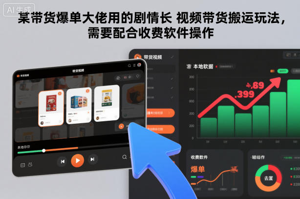 某带货爆单大佬用的剧情长视频带货搬运玩法，需要配合收费软件操作-知乎者也