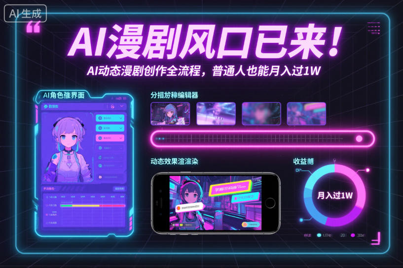 AI漫剧风口已来!AI动态漫剧创作全流程,普通人也能月入过1W-知乎者也