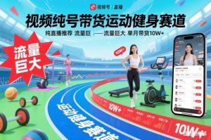 视频号带货运动健身赛道,纯直播推荐,流量巨大,单月带货10W+-知乎者也