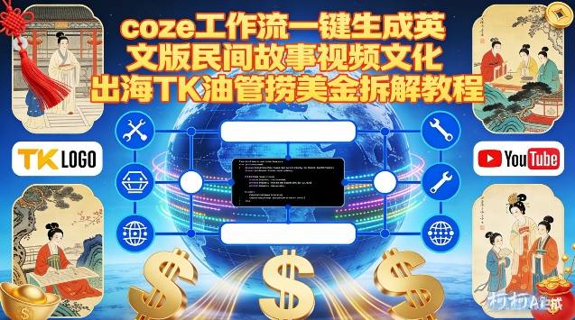 Coze扣子工作流一键生成英文版民间故事视频,文化出海TK油管捞美金拆解教程-知乎者也