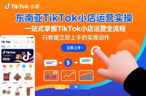 东南亚TikTok小店运营实操,一站式掌握TikTok小店运营全流程,只教能立即上手的实操动作-知乎者也