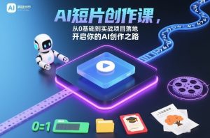 AI短片创作课,从0基础到实战项目落地,开启你的AI创作之路-知乎者也
