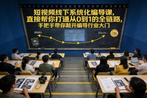短视频线下系统化编导课,直接帮你打通从0到1的全链路,手把手带你敲开编导行业大门-知乎者也