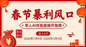 春节暴利风口项目,单人AI落地翻身终极版实操-知乎者也