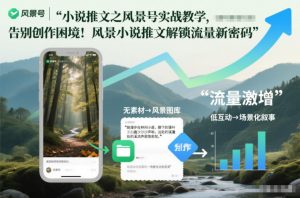 小说推文之风景号实战教学,告别创作困境!风景小说推文解锁流量新密码-知乎者也