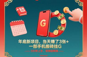 年底新项目,当天賺了3张+,一部手机搬砖挂G,5分钟上手,保姆级教程【揭秘】-知乎者也