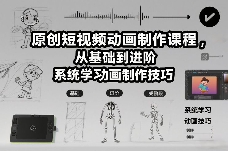 原创短视频动画制作课程，从基础到进阶，系统学习动画制作技巧-知乎者也