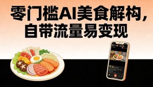 零门槛AI美食解构，自带流量易变现-知乎者也
