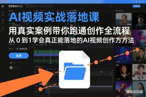 AI视频实战落地课,用真实案例带你跑通创作全流程,从0到1学会真正能落地的AI视频创作方法-知乎者也