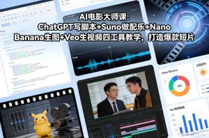 AI电影大师课:ChatGPT写脚本+Suno做配乐+Nano Banana生图+Veo生视频,打造爆款短片-知乎者也