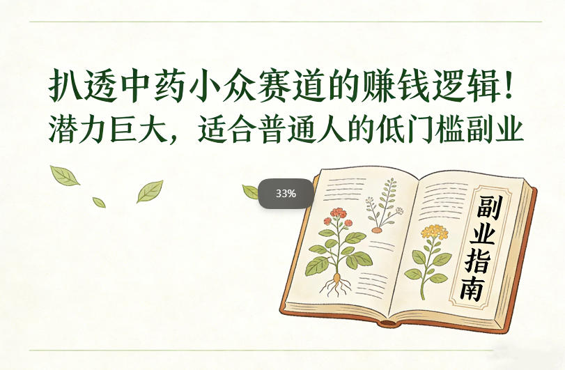 扒透中药小众赛道的賺米逻辑,潜力巨大,适合普通人的低门槛副业-知乎者也