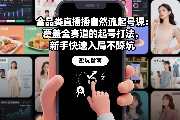 全品类直播自然流起号课：覆盖全赛道的起号打法，新手快速入局不踩坑-知乎者也