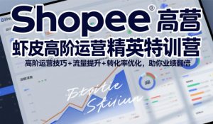 Shopee虾皮高阶运营精英特训营,高阶运营技巧+流量提升+转化率优化,助你业绩翻倍-知乎者也
