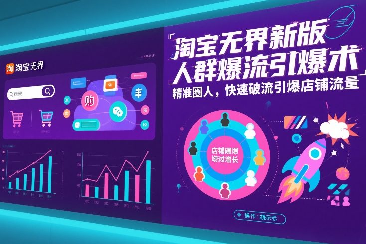 淘宝无界新版人群爆流引爆术,精准圈人,快速破流引爆店铺流量-知乎者也