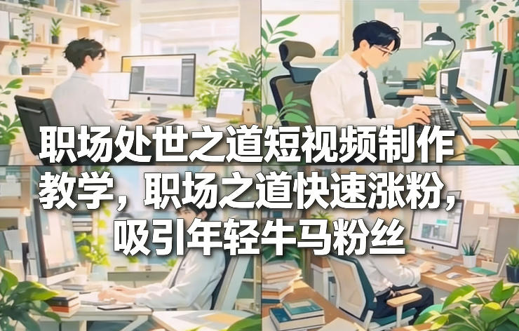 职场处世之道短视频制作教学,职场之道快速涨粉,吸引年轻牛马粉丝-知乎者也