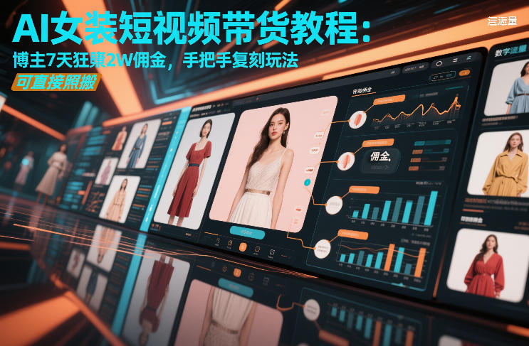 AI女装短视频带货教程:博主7天狂賺2W佣金,手把手复刻玩法,可直接照搬-知乎者也