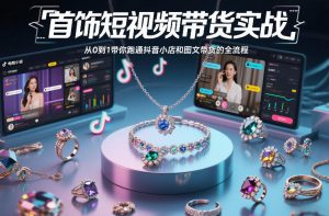 首饰短视频带货实战,从0到1带你跑通抖音小店和图文带货的全流程-知乎者也
