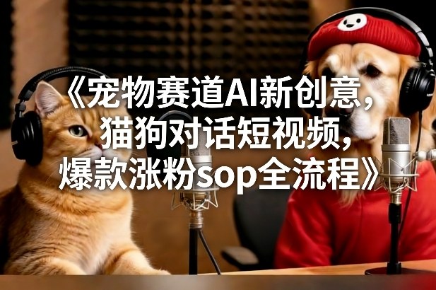 宠物赛道AI新创意，猫狗对话短视频，爆款涨粉sop全流程-知乎者也