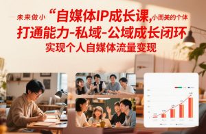 自媒体IP成长课,未来做小而美的个体,打通能力-私域-公域成长闭环,实现个人自媒体流量变现-知乎者也