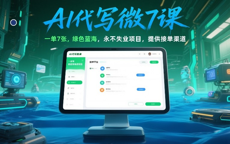 AI代写微课,一单7张,绿色蓝海,永不失业项目,提供接单渠道!-知乎者也