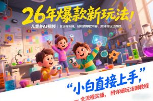 26年爆款新玩法,儿童科普AI视频,全流程实操,轻松做爆款内容,小白直接上手,附详细玩法教程-知乎者也