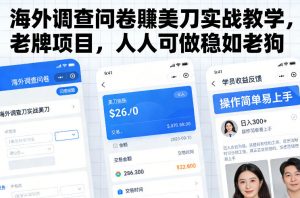 海外调查问卷賺美刀实战教学,老牌项目,人人可做稳如老狗-知乎者也