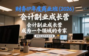 财务IP年度商业班(2026),会计副业成长营,成为一个领域的专家-知乎者也