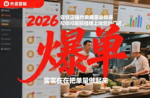 2026餐饮店铺外卖商家必修课,帮你彻底搞懂线上运营的门道,实实在在把单量做起来-知乎者也