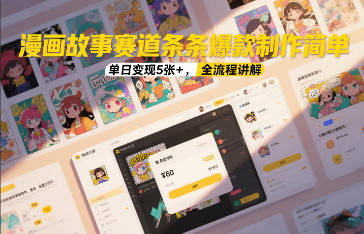 漫画故事赛道条条爆款制作简单,单日变现5张+,全流程讲解-知乎者也