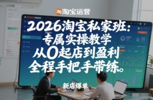 2026淘宝私家班:专属实操教学,从0起店到盈利,全程手把手带练-知乎者也