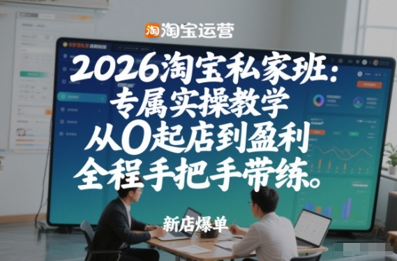 2026淘宝私家班:专属实操教学,从0起店到盈利,全程手把手带练-知乎者也