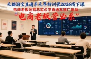 天猫淘宝直通车无界特训营2026线下课,电商老板运营总监必学直通车推广体系-知乎者也