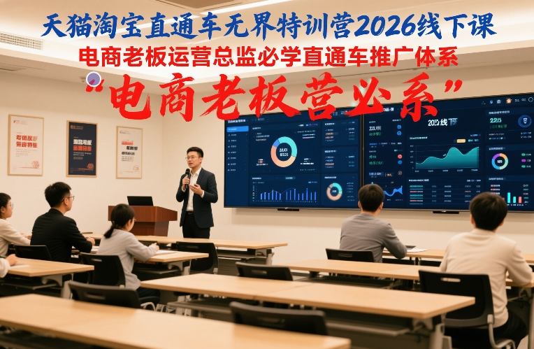 天猫淘宝直通车无界特训营2026线下课,电商老板运营总监必学直通车推广体系-知乎者也