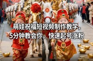 萌娃祝福短视频制作教学,5分钟教会你,快速起号涨粉-知乎者也