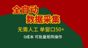 全自动数据采集,无需人工,单窗口50+,0成本可批量矩阵操作【揭秘】-知乎者也