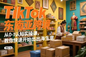 TikTok东南亚跨境从0-1认知实操课,教你快速开始出海生意-知乎者也