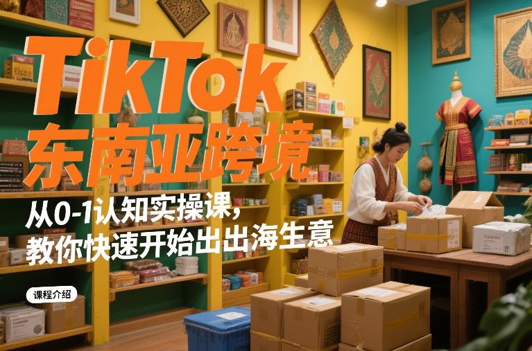 TikTok东南亚跨境从0-1认知实操课,教你快速开始出海生意-知乎者也