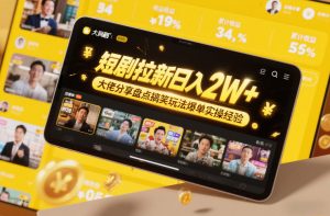 短剧拉新日入2W+大佬分享盘点搞笑玩法爆单实操经验-知乎者也