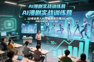 AI漫剧实战训练营,3D商业真人AI短剧漫剧引爆2026,流量红利期已至,入场正当时-知乎者也