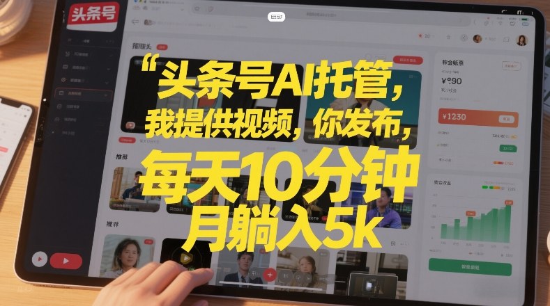 头条号AI托管,我提供视频,你发布,每天10分钟,月躺入5k+【揭秘】-知乎者也