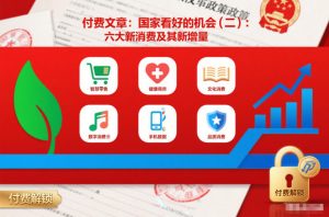 付费文章:国家看好的机会(二):六大新消费及其新增量-知乎者也