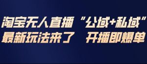 淘宝无人直播完整教程，公试+私域，最新玩法来了，开播即爆单-知乎者也