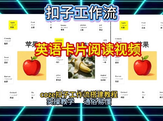 【一键生成英语卡片单词阅读工作流】2026保姆级教程,Coze工作流一键搭,英语单词卡片+阅读练习直接搞定-知乎者也