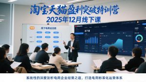 淘宝天猫盈利突破特训营25年12月线下课,系统性的深度剖析电商企业经营之道,打造电商标准化运营体系-知乎者也