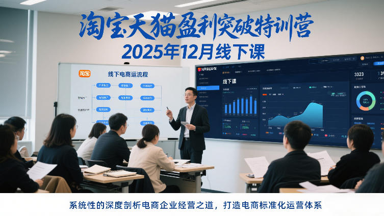 淘宝天猫盈利突破特训营25年12月线下课,系统性的深度剖析电商企业经营之道,打造电商标准化运营体系-知乎者也