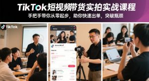 TikTok短视频带货实拍实战课程,手把手带你从零起步,助你快速出单,突破瓶颈-知乎者也
