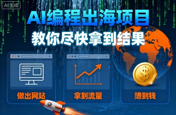 AI编程出海项目,教你尽快拿到结果-做出网站、拿到流量、賺到钱-知乎者也
